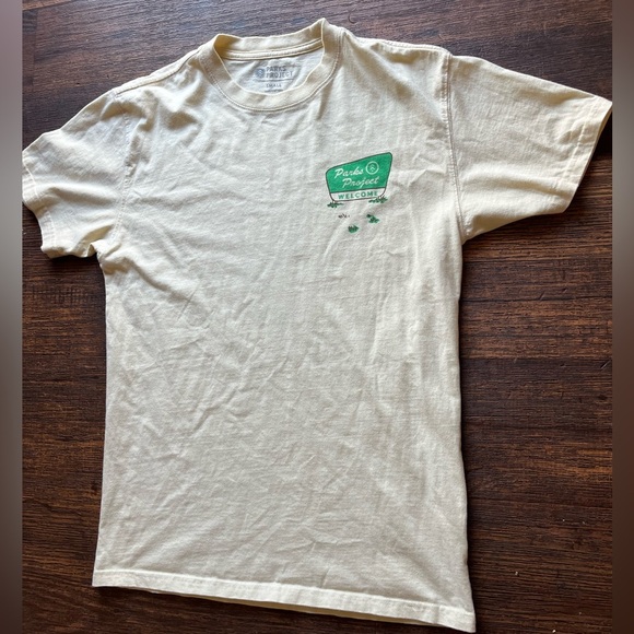 Men's Parks Project T-Shirt Yellow Nature S Vanlife Camp Desert USA BOHO Climb - Picture 6 of 12